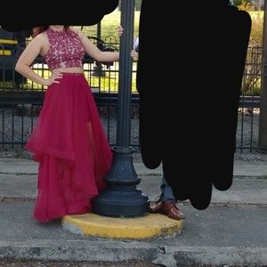 Maroon prom dress